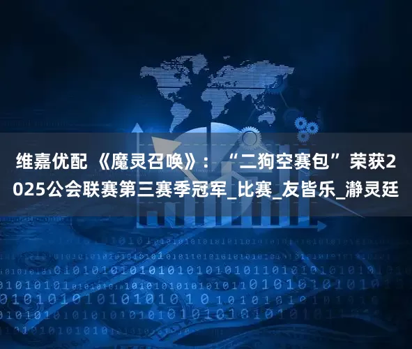 维嘉优配 《魔灵召唤》： “二狗空赛包” 荣获2025公会联赛第三赛季冠军_比赛_友皆乐_瀞灵廷